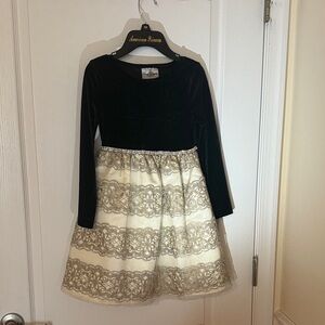 Rare Editions Black and Gold Formal Dress